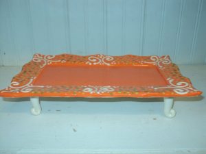 footed wavy edged Hors D'oeuvres tray