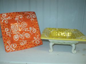 Square dishes, different types